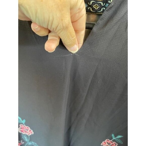 Flying Tomato Floral Embroidered Bell Sleeve Tunic Mini Dress Women's M - Picture 7 of 16